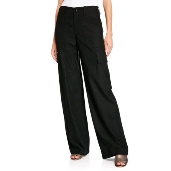 Vince Wide-leg Cargo Lightweight Drapey Woven Pants Quiet Luxury Minimalist - Picture 1 of 15
